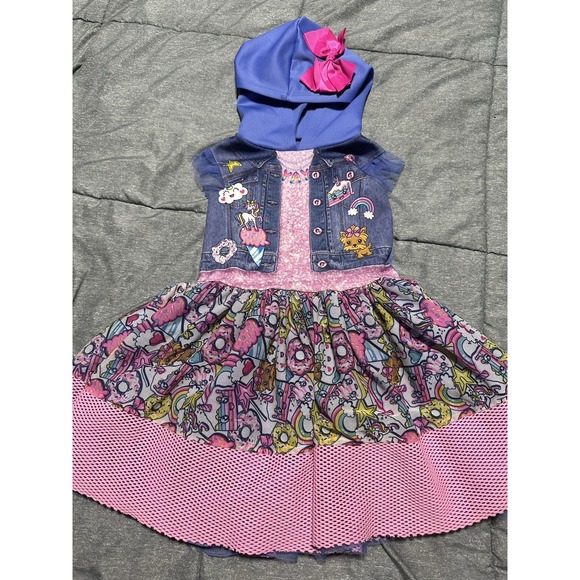 Nickelodeon Other - Girls JoJo Siwa‎ Cosplay Hooded Dress  Size 6-6x